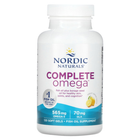 Омега 3-6-9, Complete Omega, Nordic Naturals, лимон, 1000 мг, 120 гелевых капсул