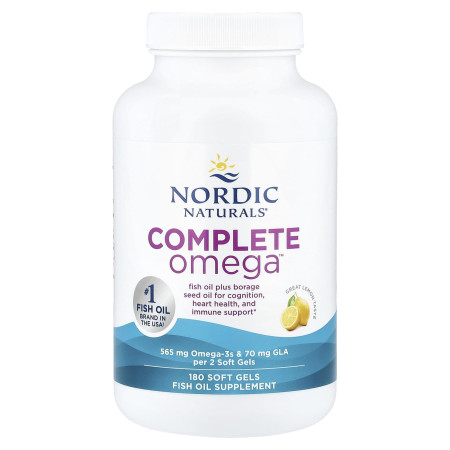 Омега 3-6-9, Complete Omega, Nordic Naturals, лимон, 180 гелевых капсул