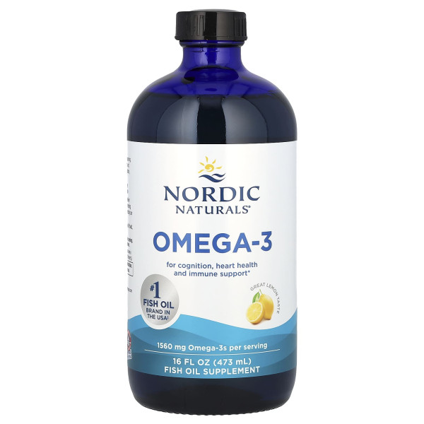 Омега-3, Omega-3, Nordic Naturals, вкус лимона, 1560 мг, 473 мл