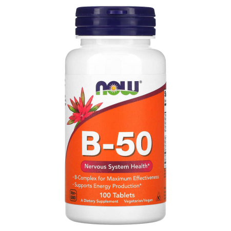 Вітаміни В-50 комплекс, B-50, Now Foods, 100 таблеток