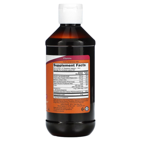 Вітамін В12, Liquid B-12, Now Foods, B-комплекс, рідкий, 237 мл