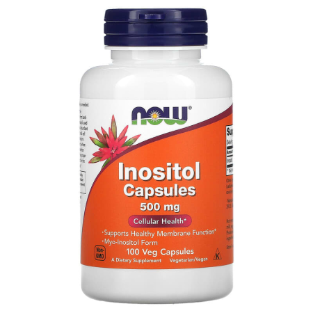 Инозитол, Inositol, Now Foods, 500 мг, 100 вегетарианских капсул