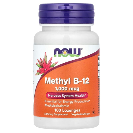 Вітамін В12, Methyl B-12, Now Foods, метил 1000 мкг, 100 льодяників