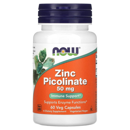 Цинк піколінат, Zinc Picolinate, Now Foods, 50 мг, 60 капсул