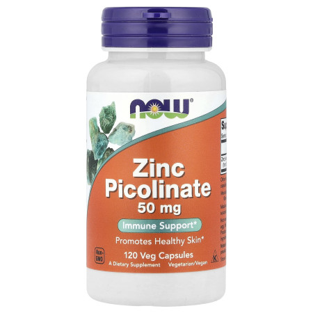 Цинк піколінат, Zinc Picolinate, Now Foods, 50 мг, 120 капсул