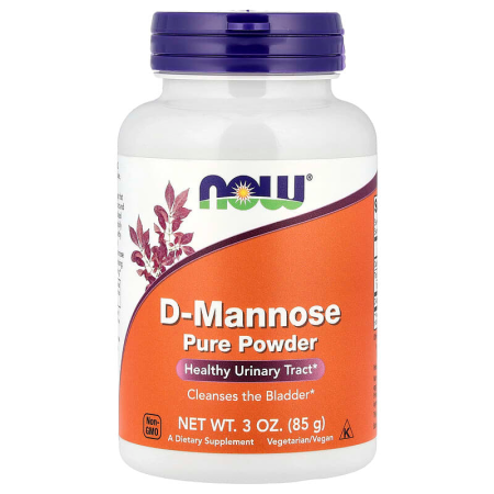 D-манноза, Certified Organic D-Mannose, Now Foods, чистый порошок, 85 г