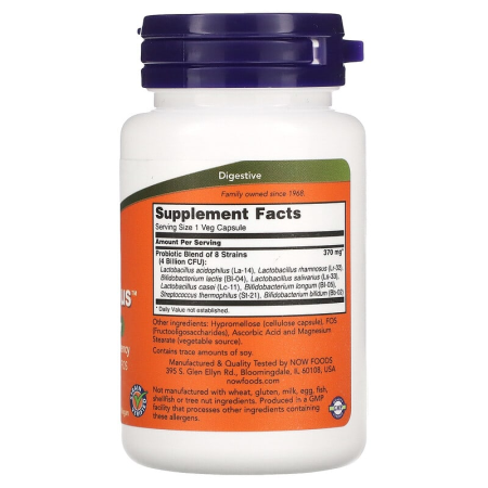 Пробиотики, Gr8-Dophilus, Now Foods, 4 млрд КОЕ, 60 вегетарианских капсул
