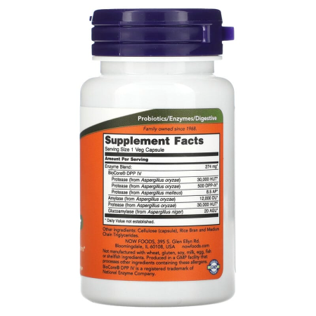 Ферменты для переваривания глютена, Gluten Digest, Now Foods, 60 вегетарианских капсул