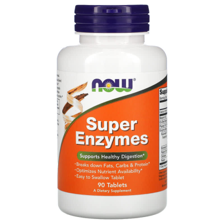 Ензими, Super Enzymes, Now Foods, 90 таблеток