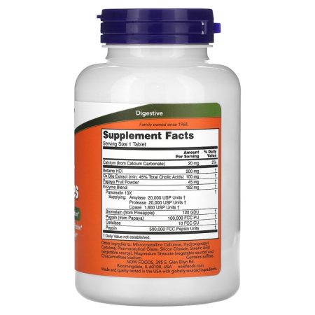 Пищеварительные ферменты, Super Enzymes, Now Foods, 180 таблеток