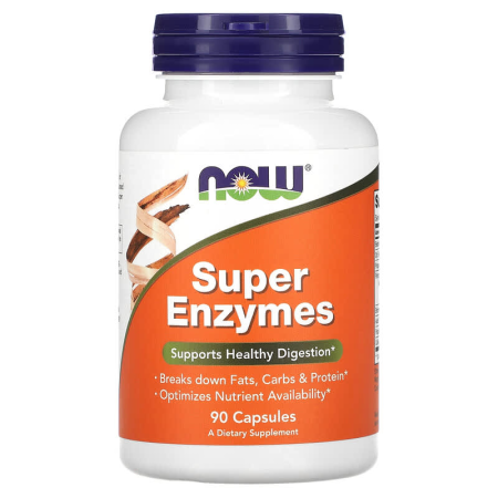 Ферменти для травлення, Super Enzymes, Now Foods, 90 капсул