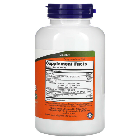 Пищеварительные ферменты, Super Enzymes, Now Foods, 180 капсул