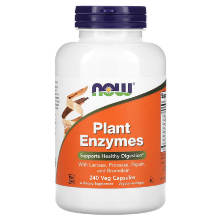 Ензими, Plant Enzymes, Now Foods, рослинні ферменти, 240 вегетаріанських капсул
