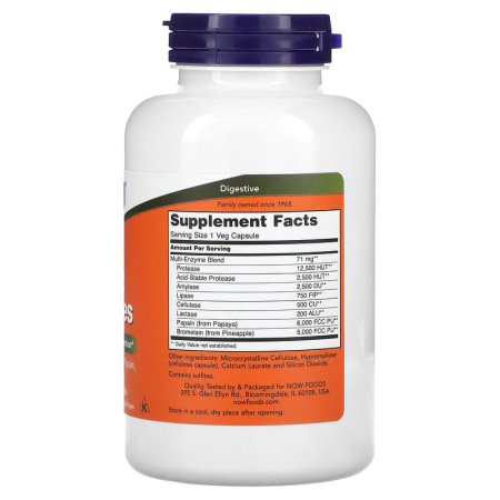 Энзимы, Plant Enzymes, Now Foods, растительные ферменты, 240 вегетарианских капсул