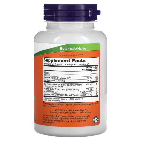 Підтримка здоров'я простати, Prostate Support, Now Foods, 90 гелевих капсул