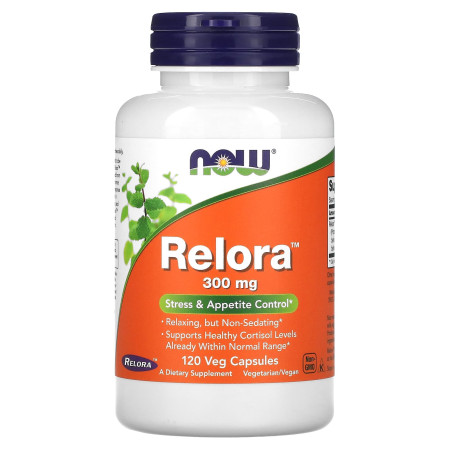 Зниження кортизолу, релора, Relora, Now Foods, 300 мг, 120 вегетаріанських капсул