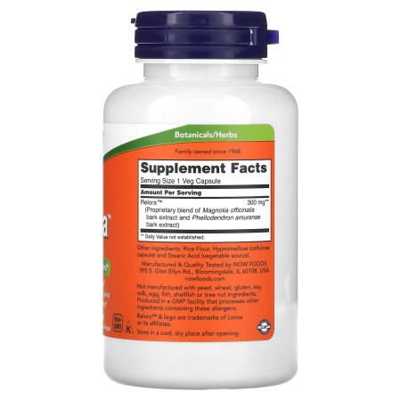 Зниження кортизолу, релора, Relora, Now Foods, 300 мг, 120 вегетаріанських капсул