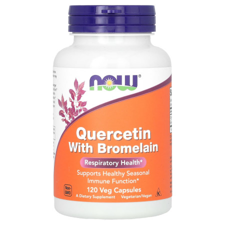 Кверцетин та бромелайн, Quercetin Bromelain, NOW Foods, 120 веганських капсул