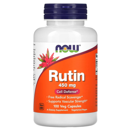 Рутин, Rutin, Now Foods, 450 мг, 100 вегетаріанських капсул