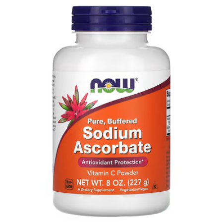 Аскорбат натрію, Sodium Ascorbate, NOW Foods, буферизований порошок, 227 г