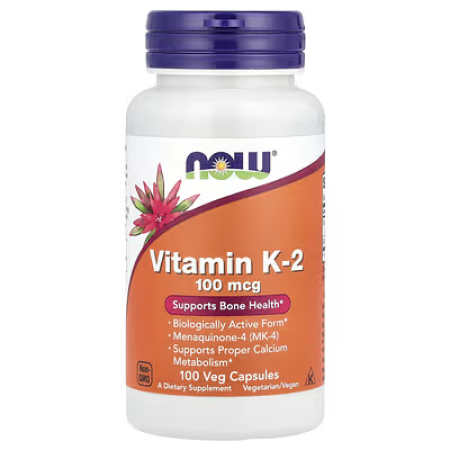 Вітамін К-2, Vitamin K-2, Now Foods, 100 мкг, 100 вегетаріанських капсул