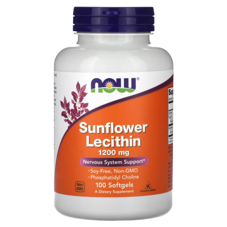 Соняшниковий лецитин, Sunflower Lecithin, Now Foods, 1200 мг, 100 гелевих капсул