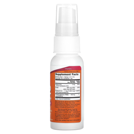 Вітамін В12, Vitamin B-12, Now Foods, ліпосомальний спрей, 1000 мкг, 59 мл.