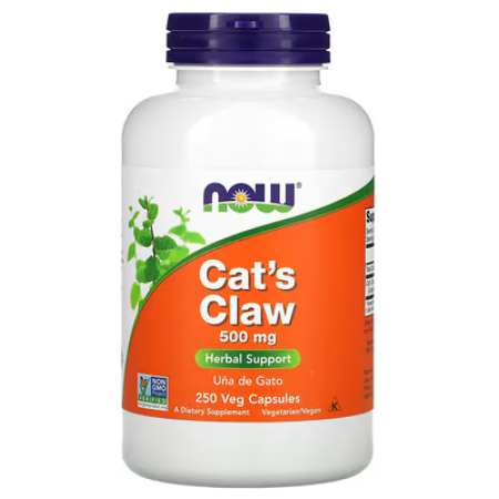 Котячий кіготь, Cat's Claw, Now Foods, 500 мг, 250 вегетаріанських капсул