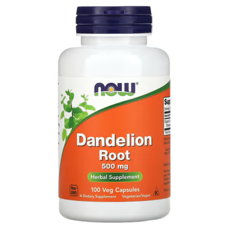 Кульбаба, корінь, Dandelion Root, Now Foods, 500 мг, 100 вегетаріанських капсул