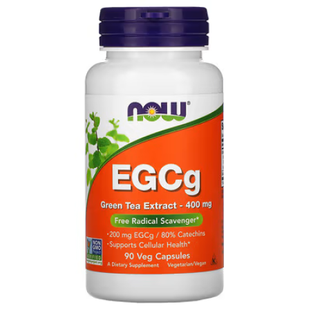Зеленый чай EGCg, Green Tea, экстракт, Now Foods, 400 мг, 90 вегетарианских капсул