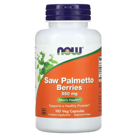 Со Пальметто, Saw Palmetto, Now Foods, для чоловічого здоров'я, 550 мг, 100 вегетаріанських капсул
