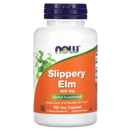 Слизький в'яз, Slippery Elm, Now Foods, 400 мг, 100 вегетаріанських капсул