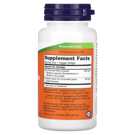 Со Пальметто, Saw Palmetto, Now Foods, чоловіче здоров'я, 320 мг, 90 вегетаріанських капсул