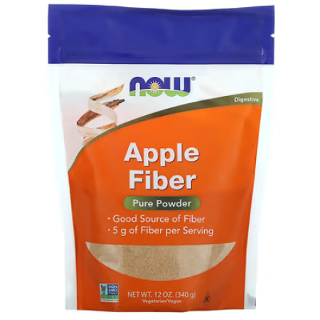 Яблучна клітковина, Apple Fiber, Now Foods, чистий порошок, 340 г