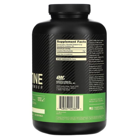 Креатин, Creatine, Optimum Nutrition, микронизированный порошок без ароматизаторов, 600 г