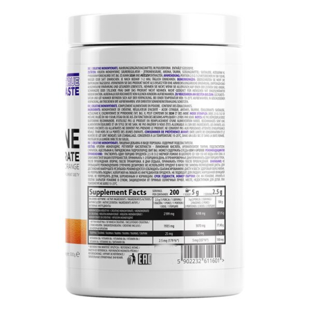 Креатин моногидрат, Creatine Monohydrate, OstroVit, порошок, вкус апельсина, 500 г