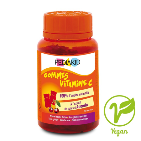 Вітамін С для дітей, жувальний, Radiergummis Vitamin C, Pediakid, 60 жувальних цукерок