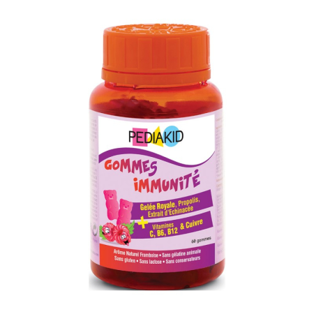 Підтримка імунітету у дітей, Erasers Immunity Gommes Immunite, Pediakid, 60 жувальних цукерок