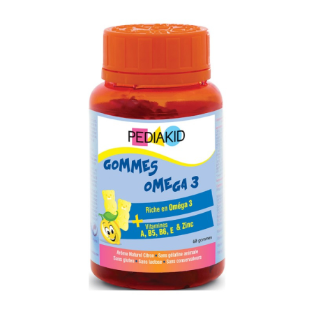 Омега-3 для дітей, Radiergummis Omega 3, Pediakid, 60 жувальних цукерок