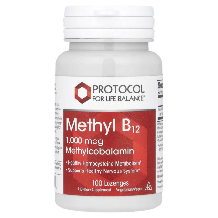 Метил В12, Methyl B12, Protocol for Life Balance, 1000 мкг, 100 льодяників