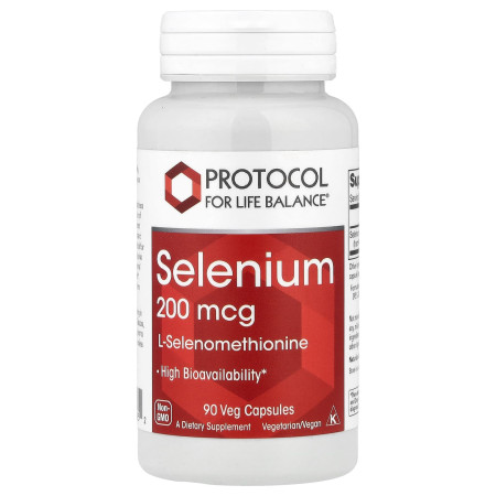 Селен, Selenium, Protocol for Life Balance, 200 мкг, 90 веганських капсул