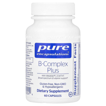 Вітаміни групи B (збалансована вітамінна формула), B-Complex Plus, Pure Encapsulations, 60 капсул