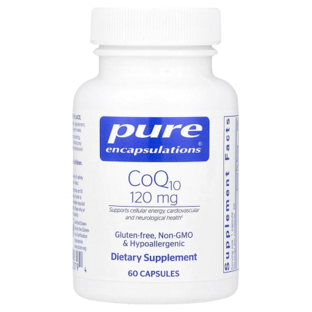 Коензим Q10, CoQ10, Pure Encapsulations, 120 мг, 60 капсул