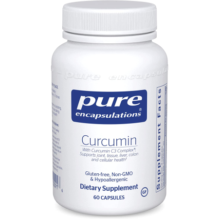Куркумін, Curcumin, Pure Encapsulations, 250 мг, 60 капсул