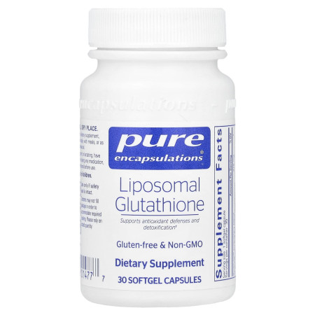 Глутатіон ліпосомальний, Liposomal Glutathione, Pure Encapsulations, 375 мг, 30 капсул