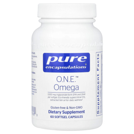 Омега-3, ONE Omega, Pure Encapsulations, 1250 мг, 60 капсул