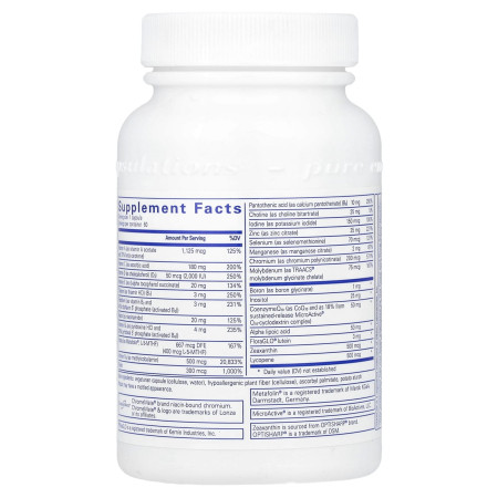 Мультивитамины и минералы, ONE Multivitamin, Pure Encapsulations, 60 капсул