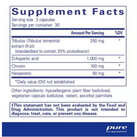 Трибулус, Tribulus Formula, Pure Encapsulations, 90 капсул
