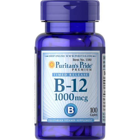 Вітамін В-12, Vitamin B-12, Puritan's Pride, 1000 мкг, 100 капсул