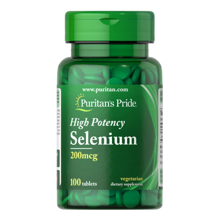 Селен, Selenium, Puritan's Pride, 200 мкг, 100 таблеток